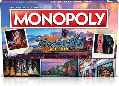 Monopoly Board Game Nashville Edition: 2-6 Players Family Board Games for Kids and Adults Board Games for Kids 8 and up for Kids and Adults Ideal for Game Night