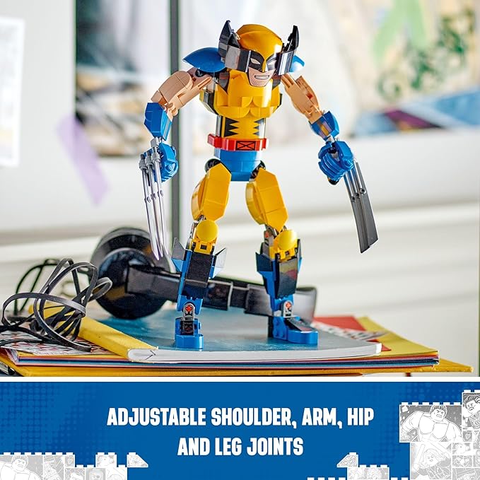 LEGO Marvel Wolverine Construction Figure 76257 Buildable Marvel Action Figure Fully Jointed Marvel Collectible with 6 Claw Elements for Play and Display X-Men Super Hero Gift for Kids Ages 8-12