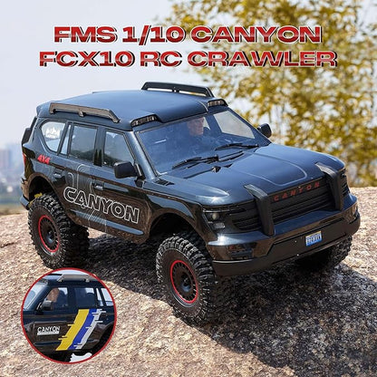 FMS 1/10 Canyon RC Crawler FCX10 RC Rock Crawler with Lighting Hobby Grade Offroad RC Car for Adults RS Need to Complete