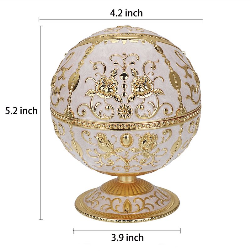 LAUYOO Windproof Ashtray with Lid for Cigarettes Metal Portable Cigar Ashtray Odor Eliminator for Indoor outdoor Hand Stamped Rose Pattern with Sparkle Fancy Gift for Men Women(Jade white-Gold Rose)