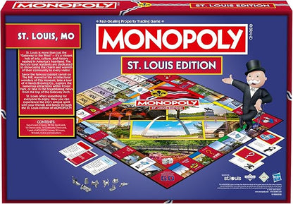 Monopoly Board Game St Louis MO Edition : 2-6 Players Family Board Games for Kids and Adults Board Games for Kids 8 and up for Kids and Adults Ideal for Game Night