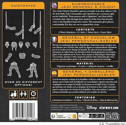 Asmodee Star Wars: Legion Customizable Jedi General and Knight - Tabletop Miniatures Game Strategy Game for Kids and Adults Ages 14+ 2 Players 90 Min Playtime