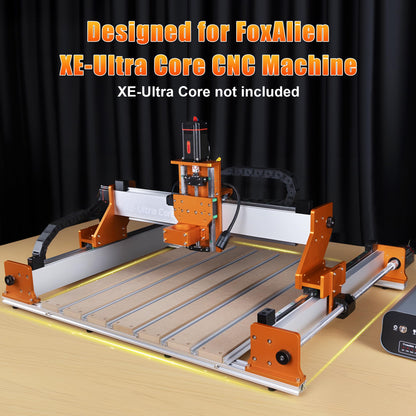 FoxAlien T-slot Hybrid Spoilboard Work Table for XE-Ultra Core CNC Machine, Aluminum Profile Base Frame Uipgrade Kit for Woodworking Cutting