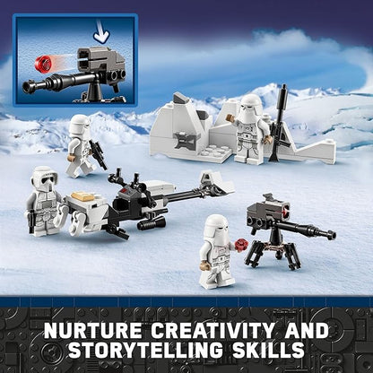 LEGO Star Wars Snowtrooper Battle Pack 75320 Set Building Toy with 4 Figures Blasters and Speeder Bike Gift Idea for Grandchildren Kids Boys and Girls Ages 6 and Up