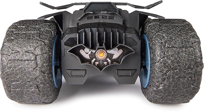 DC Comics Batman Stunt Force Batmobile Indoor Remote Control Car Turbo Boost &amp Crazy Stunts Collectible Super Hero Kids Toys for Boys and Girls 4 and Up