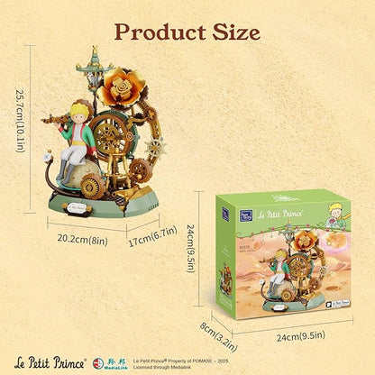 PANTASY The Little Prince – Starry Journey Building Set Vintage Mechanical Pocket Watch-Inspired Model with Gears Telescope &amp Golden Rose Collectible Display Toy with Exclusive Prince Figure
