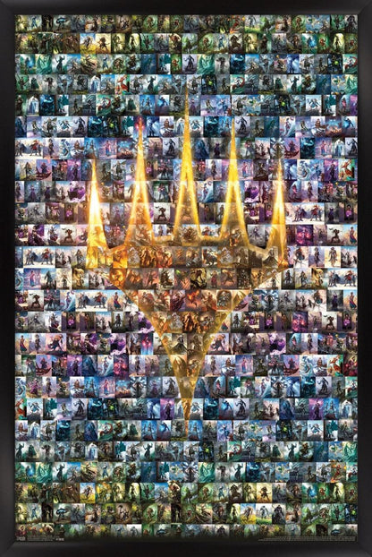 Trends International Magic: The Gathering - Collage Wall Poster, 14.725" x 22.375", Black Framed Version