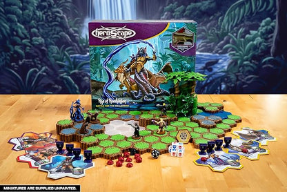 Renegade Game Studios Heroscape: Age of Annihilation Battle for the Wellspring 2-Player Strategy Board Game Starter Set with 6 Unpainted Miniatures