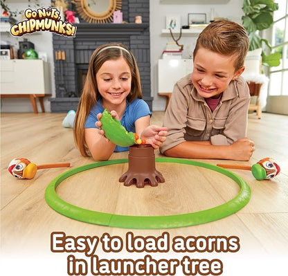 Go Nuts Chipmunks! Acorn Collecting Family Game for Kids – Fast-Paced Marble Chase Board Game with Launcher Tree Quick Setup and Easy to Play Fun for Ages 5 and up 2-4 Players