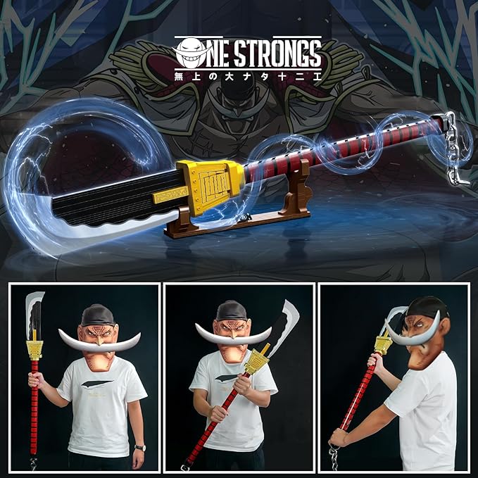TOY PLAYER One Priate Piece Edward Newgate Katana (48 in) Compatible with Lego Cosplay Whitebeard Falchion with Scabbard and Stand Katana Building Set Gift for Anime Fans(1319 Pcs)