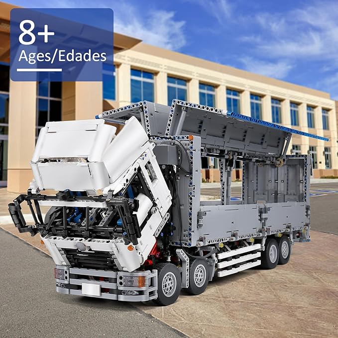 Mould King 13139 Engineering Truck Toy Building Sets Designed by Madoca1977 Large MOC RC Clamping Blocks Construction Set Remote Controlled Wing Body Truck Car with 8 Engines Kit 4166 Pieces