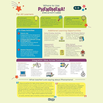 STEM Activity Cards Ages 12+ | 100 Cards for Classroom Activities | Over 150 Hours of Hands-On Science Exploration | Teacher Must-Haves