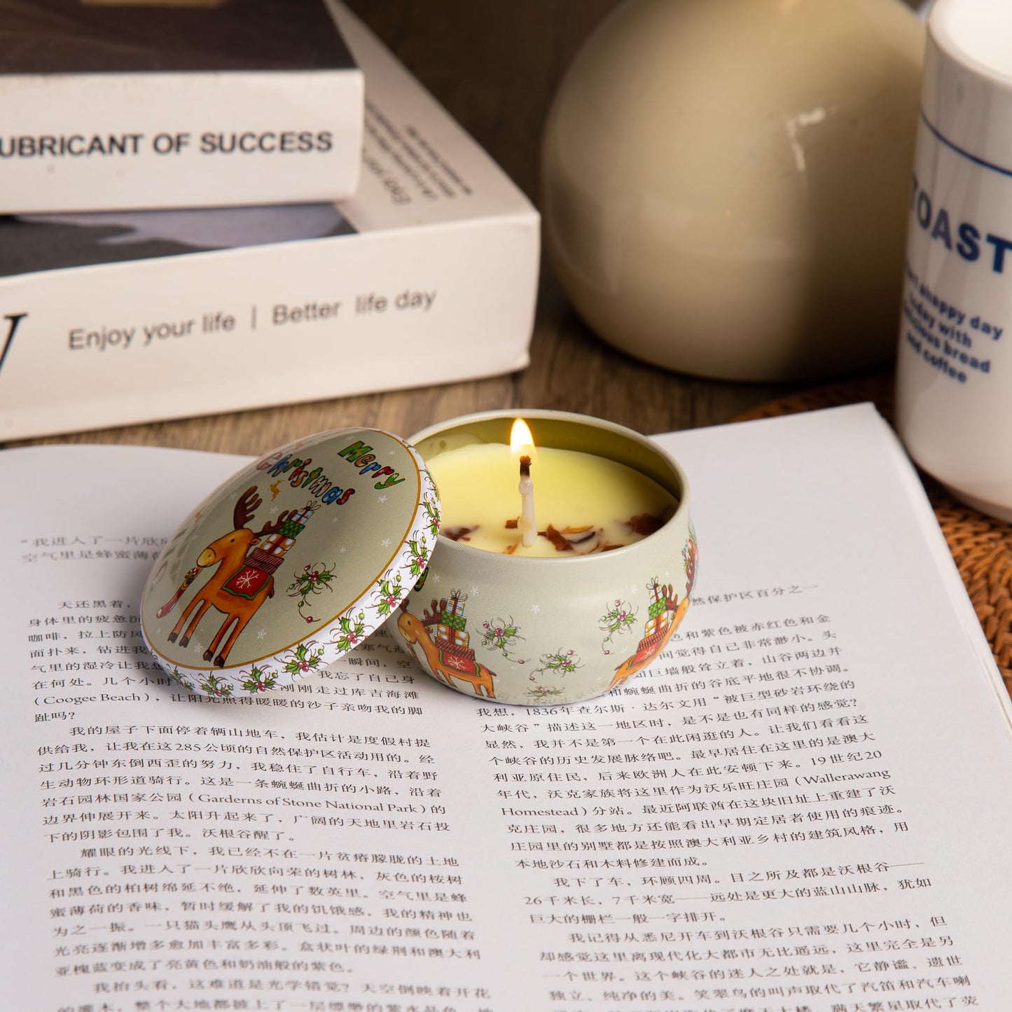 4PCS Scented Candle Set (Lavender, Lemon, Rose, Freesia)