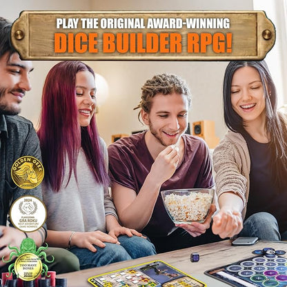 Chip Theory Games Too Many Bones Dice Builder Strategy Game – Solo and Co-op Tactical RPG Adventure for 1–4 Players