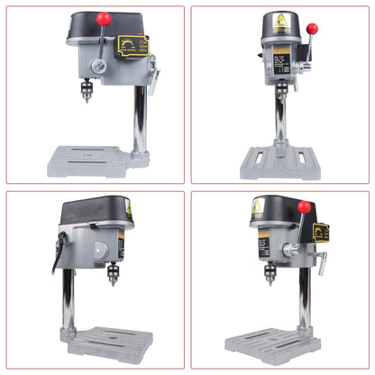 RATTMMOTOR Benchtop Drilling Machine 340W 110V 16000RPM Mini Bench Drill Press 25mm Stroke Drill Chuck 0.6-6.5mm Multi-Function Drilling Milling Machine
