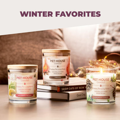 One Fur All Pet Candle 9 OZ Plant-Based Spring Candle with a 60 Hour Burn Time - BlackBerry Tea