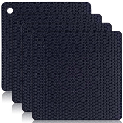 AICMEI Silicone Trivets for Hot Pots and Pans,Multipurpose Non Slip Heat Resistant Pot Holder,Heat Resistant Pot Holders Silicone Mats for Kitchen Countertops/Table (Square)