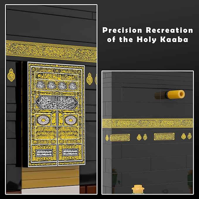 Kaaba Building Set Mecca Great Mosque Architecture Model Kit 446Pcs Islamic Gift for Ramadan Eid &amp Hajj Creative Building Blocks for Home &amp Office Display