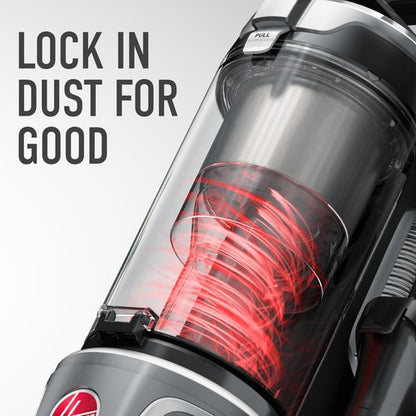 Hoover WindTunnel All-Terrain Dual Brush Roll Bagless Vacuum Cleaner, Corded Upright Vacuum, HEPA Media Filtration, Headlights, Swivel Steering, Corded Vacuum Cleaners for Home Use
