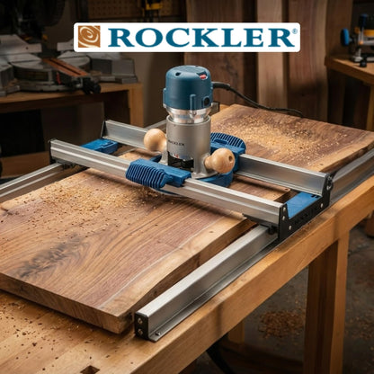 Benchtop Board Slab Flattening Jig – Precision Router Flattening Sled System for Wooden Slabs, End-Grain Boards & Resin Projects – Durable Tabletop Jig Fits Most Woodworking Routers