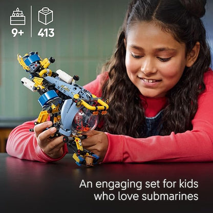 LEGO Technic Deep-Sea Research Submarine Toy - Building Toy for Kids Boys and Girls Ages 9+ - Creative and Unique Gift Idea for Birthdays - Movable Propellers and More - 42201