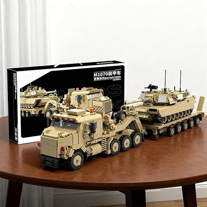 Military M1070 Armored Vehicles Building Kit WW2 Military Tank Building Block Set WW2 Armored TankGreat Gifts Adult Sets for Men3483 Pieces