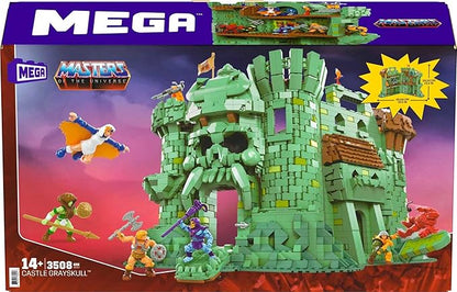 MEGA Masters of The Universe Building Set Castle Grayskull with 3508 Pieces 6 Poseable Micro Action Figures 13+ Inches Tall for Adult Collectors
