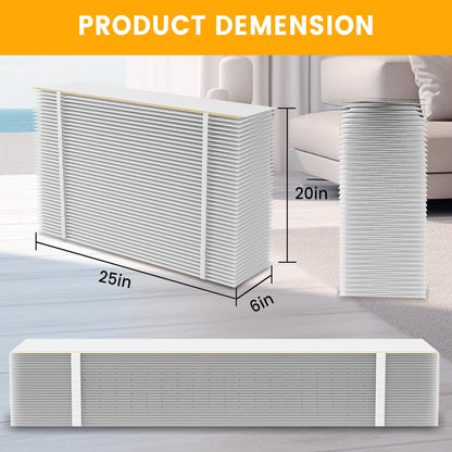 2 Pack 201 Replacement Filter MERV 10 Compatible with Aprilaire 2200, 2250, Space Gard 2200 Whole House Air Cleaner Purifiers and Lennox PMAC-20C,Lennox X0445.(Incloud 2 PCS Pleat Spacers）