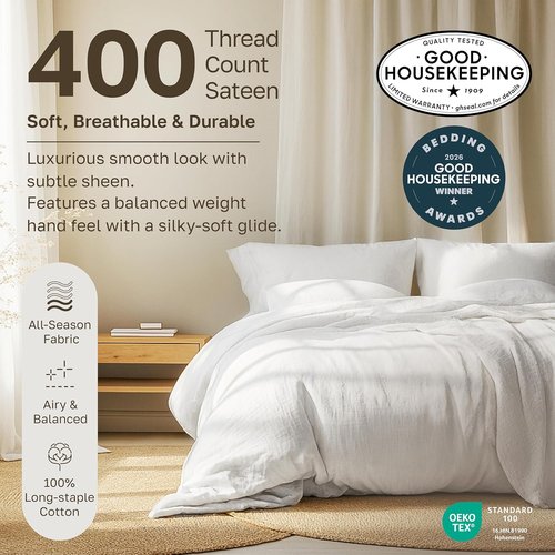 California Design Den Full Size Bed Sheets Set - 100% Cotton, 400 Thread Count, Silky Smooth Sateen, Deep Pockets - Burgundy Red