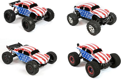 SummitLink Custom Body Compatible for 1/10 1/8 Scale RC Car or Truck (Truck not Included) (Flag Strip)