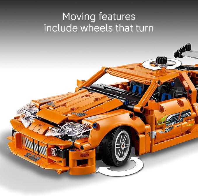 LEGO Technic Fast and Furious Toyota Supra MK4 Building Kit- Toy Car for Kids Boys and Girls Ages 9+ - Creative Gift for Fast and Furious Car Fans - Realistic Engineering Details - 42204