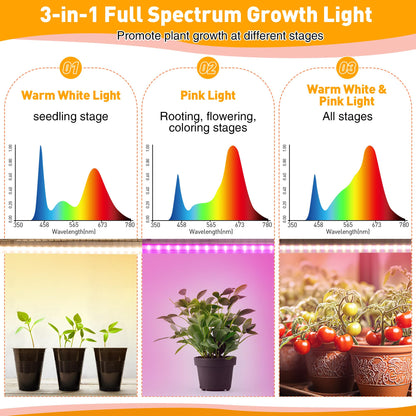 Meonum Indoor Greenhouse with Grow Lights, 6 Tier Metal Plant Shelf with Cover (30" x 13.8" x 70.8"), 5 Pack Full Spectrum Growing Lamps for Seed Starting, Grow Rack with Timer, Thermometer, pH Meter