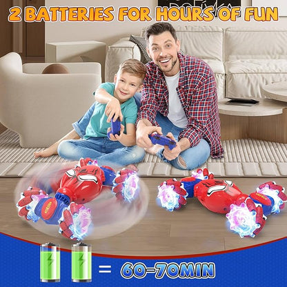 ATHLERIA Spider Gesture Sensing RC Stunt Car Toys for Boys Age 8-13Hand Remote Control CarsDrift Rc Car with LightsTwistEaster Chritmas Birthday Gift Ideas for Boy Girls Kids 678910+ Year