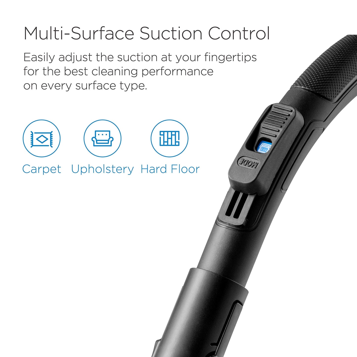 Eureka Bagless Canister Vacuum Cleaner, Lightweight Vac for Carpets and Hard Floors, w/Filter, Blue, Whirlwind NEN110B