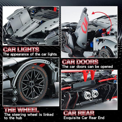 Sports Car Building Sets for Adults -1:14 Technic Cars Building Block Toy Decor Model Valentine's Day Gift for BoyfriendBirthday Gift for Racing Car Fans and Boys Age 8 10 12 14 Year Old