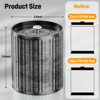 6 Pack (10oz Capacity Of Each) DIY Simple Empty Candle Tin Jar Making Kit | Village Style Durable And Drop Resistant | Family Handmade Candle Tins Can With Lids Gift For Family Parent Child Handicraft