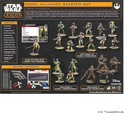 Star Wars: Legion Rebel Alliance Starter Set - Tabletop Miniatures Game Strategy Game for Kids and Adults Ages 14+ 2 Players 3 Hour Playtime Made by Atomic Mass Games
