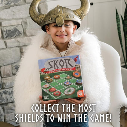MindWare Skor: A Stacking Strategy Board Game for Kids Ages 6 &amp Up - Family-Friendly Color-Matching Shield-Collecting Games for Families &amp Classrooms - 2 to 4 Players 30-Min Playtime