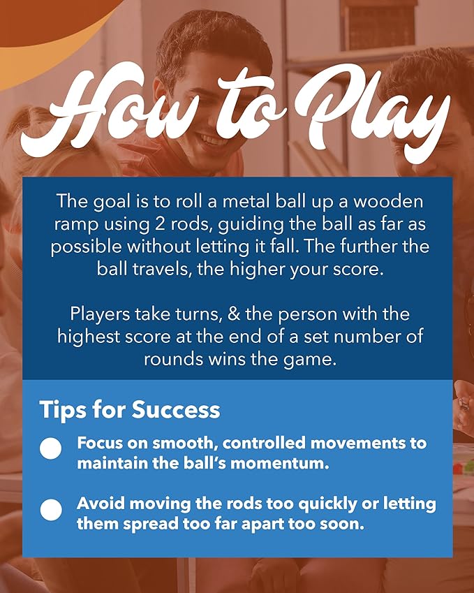 WE Games Shoot the Moon Game (20 Count) Large 18 inch Size Solid Natural Wood Retro Games for Adults Classic Table Top Board Game