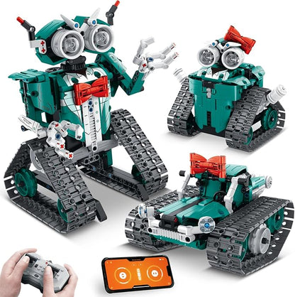 APP/Remote Control STEM Building Kits for Kids Ages 8-12 - 3 in 1 RC Robot Car Toys 440 Pcs Educational Science Projects Gift Ideas for Boys Girls