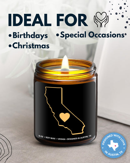 California Candle, Thoughtful California Themed Souvenirs & Gifts for Men and Women, Unique State Gifts, Best Sentimental Gift for Moving Away, Ideal for Birthday, Christmas, Graduation, Gift Ready