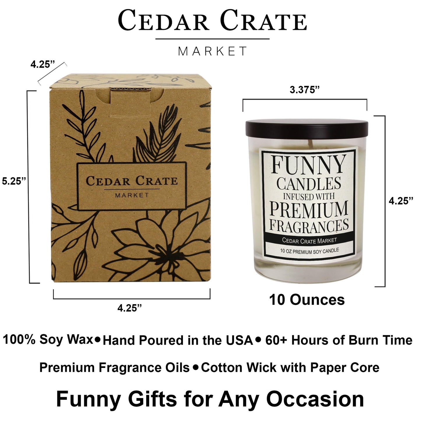 Cedar Crate Market - Inspirational Gift for Women, Men, Thank You Candle - You are Awesome, Keep That Up - Friendship Gifts for Women, Birthday Present for her, Encouragement, Scented Candle