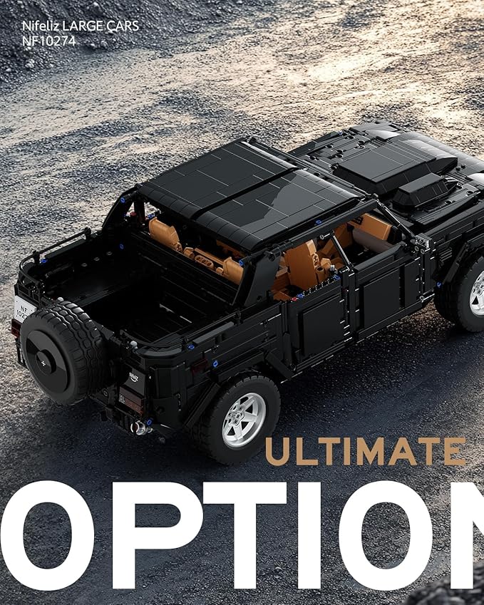 Nifeliz L002 Off-Road Car Building Set Collectible Truck Model and Gift for Adults and car Lovers Authentically Detailed Build and Display Model for Home or Office Décor (3983 PCS NF10274)
