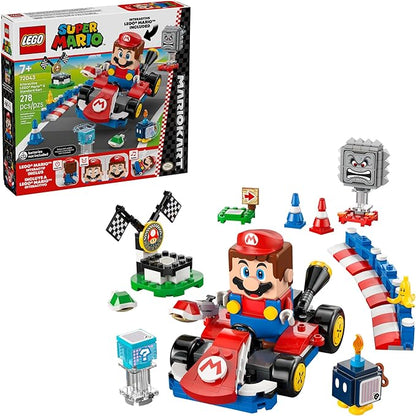 LEGO Super Mario: Mario Kart – Interactive Mario &amp Standard Kart Building Toy - Pretend Play Racing Playset for Boys &amp Girls Ages 7+ - Kids Birthday Gift Idea - 72043
