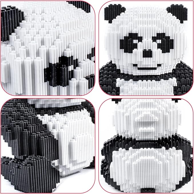 AHZILEl Animal Panda Blocks Building Set 7822 Pcs Cute 3D Puzzle Mini Building Bricks Toy Kits DlY Educational Particle Building Birthday Gift