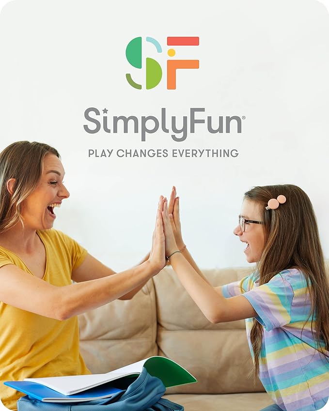 SimplyFun Clover Leap - Educational Vocabulary Game - Sentence Building for Kids Develop Sentence Structure &amp Vocabulary Skills Fun Learning Game for Families - 2-4 Players Ages 5 &amp Up