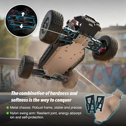Hosim Brushless RC Buggy for Adults and Kids 60KM/H 1/14 Electric High Speed All Terrain Remote Control Car Hobby RC Trucks 4x4 Off Road RC Car Waterproof RC Vehicle for Snow/Sand/Beach Age 8+
