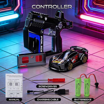 Remote Control Car with Shooting Game 3 IN 1 Parent-Child Drift RC Car 2.4GHz Stunt Toys with Infrared Gun Christmas Birthday Gifts for 3 4 5 6 7 8 9 10 Year Old Kids Boys Girls Age 4-7 8-12 (Black)