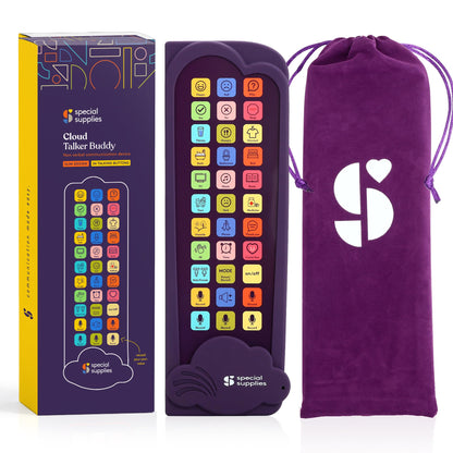 Special Supplies AAC Communication Device for Speech Therapy, Talker Buddy Communication Device for Non Verbal Kids & Adults, Talking Aids for Home or School + Travel Bag (Talker Buddy Cloud)