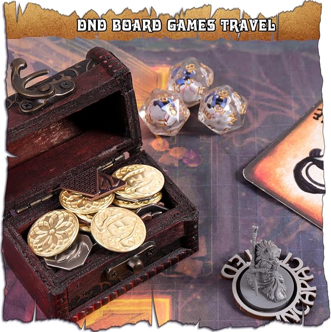 Byhoo 120 PCS Metal Coins Set: Gold Silver Copper for DND Fantasy RPG &amp Board Games
